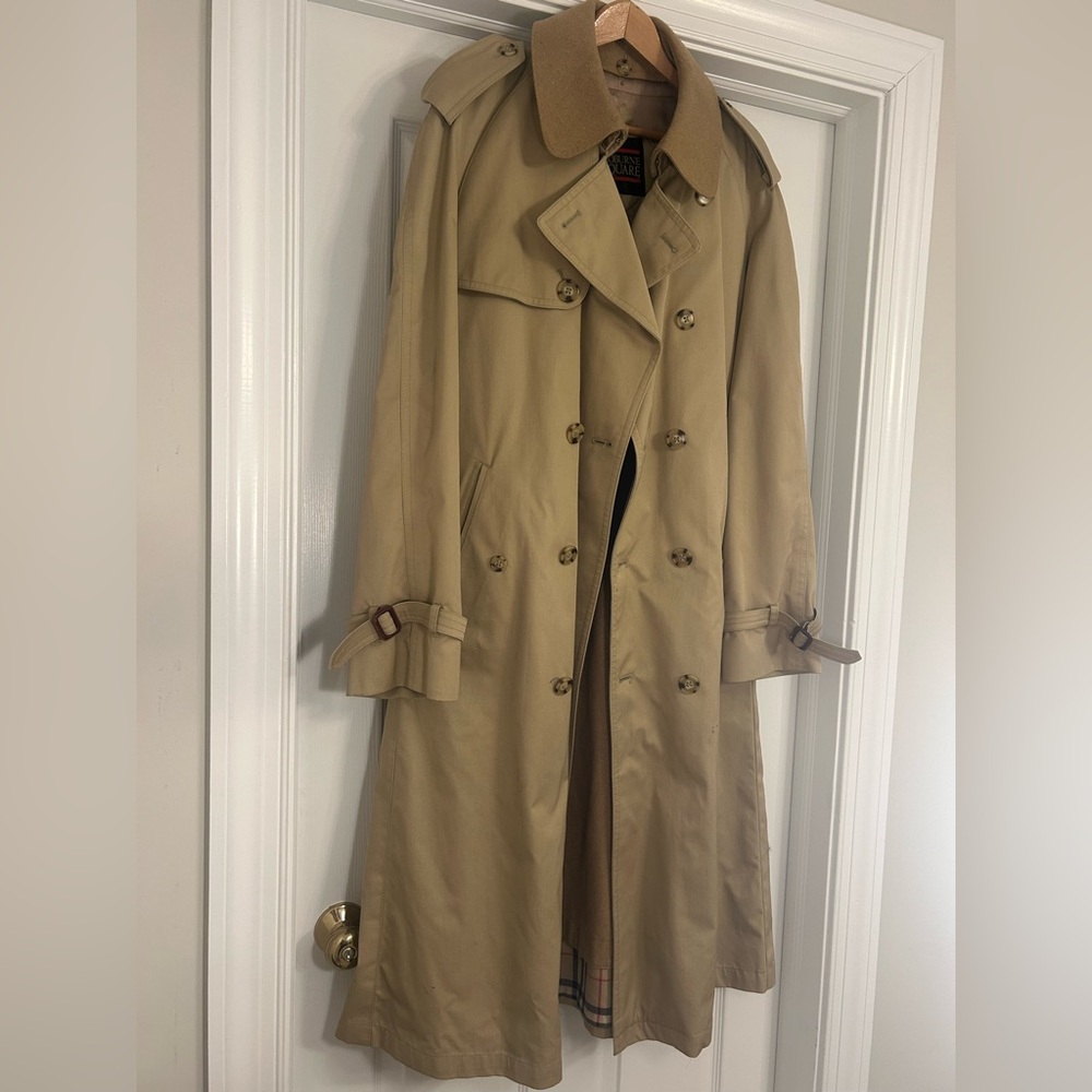 Classic Vintage Tan Trench Coat